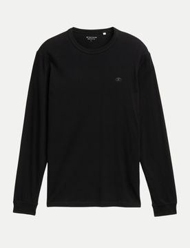 Basic Langarmshirt Schwarz XL