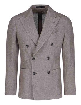 Blazer Doppiopetto In Seta E Lana Vergine