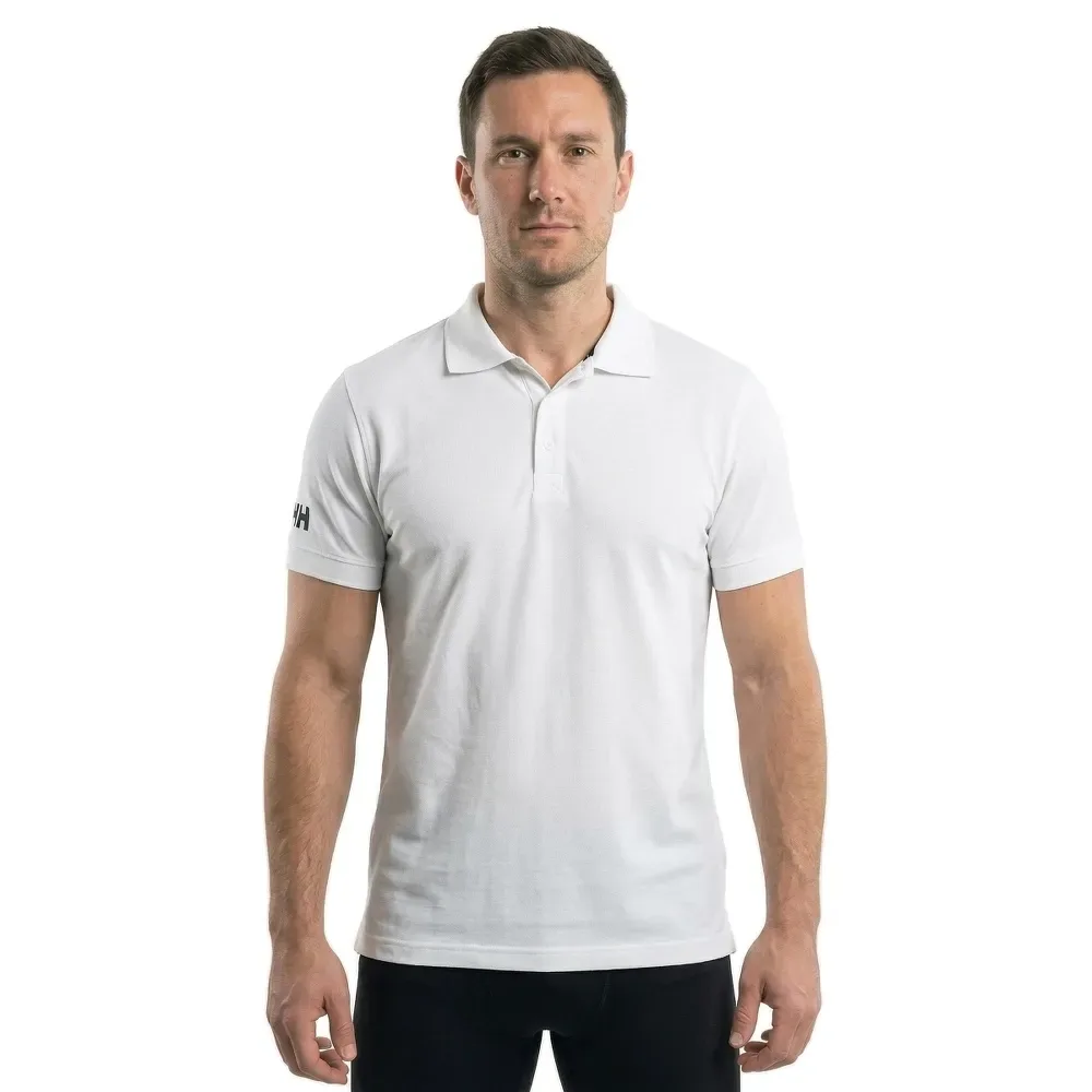 Crewline Short Sleeve Polo White L Men - Helly Hansen - FashionsVida
