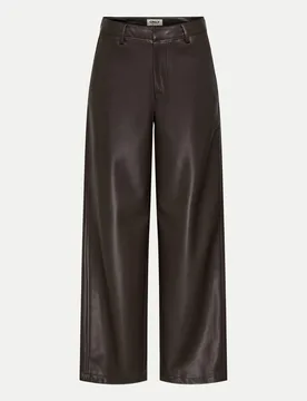 Barrel-Fit Kunstlederhose ONLNELI Braun XL/32 - Only - FashionsVida