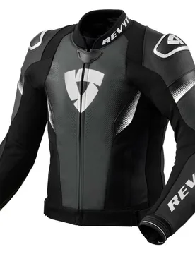Giubbotto Moto Pelle CONTROL Nero Bianco taglia 50 - Rev'it - FashionsVida