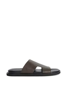 Leather Cut Out Sandals Brown male - Dune london - FashionsVida