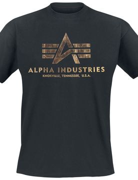 T-Shirt - Basic T - S bis 3XL - für Männer - Größe M - schwarz/goldfarben - Männer - male