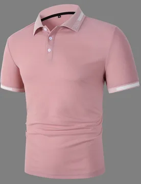 Camisa Polo con Ribete a Rayas para Hombre, Formal, Ceremonia - Shein - FashionsVida