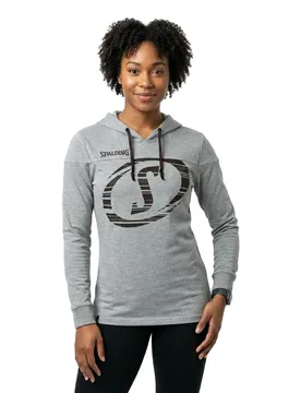 Sweat à Capuche Fast Grey Melange / Black M - Spalding - FashionsVida