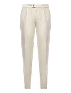 Pantaloni In Cotone E Cashmere