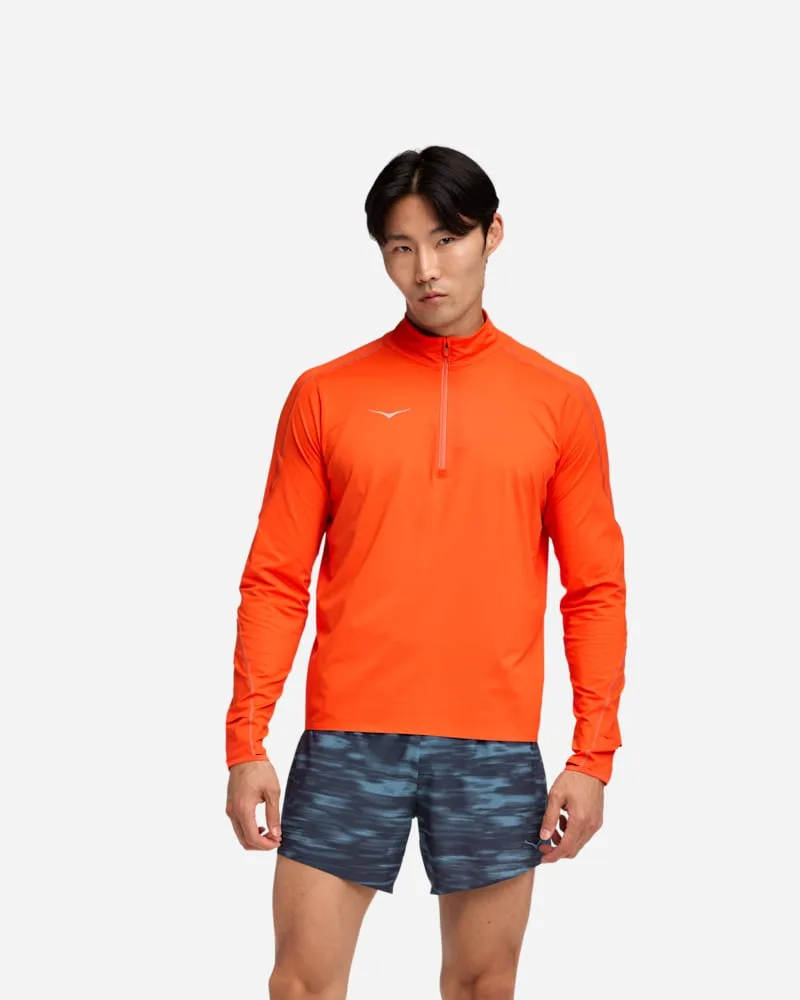 Men's GlideTech Quarter Zip in Lava, Size XL - HOKA - FashionsVida
