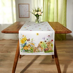 Schäfer Tischläufer Osterhasen, 40x140cm
