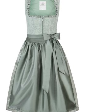 Dirndl Lunara (salbei, Gr. 34) von Heimatgwand für Damen, Mieder: 100% Polyester, Rock: 42% Baumwolle, 58% Polyester