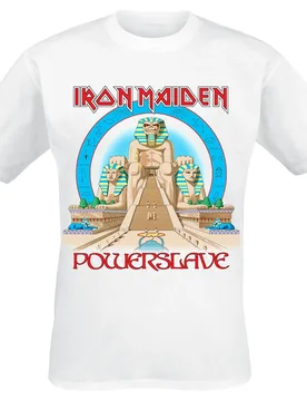 T-Shirt - Powerslave World Slavery Tour 1984-1985 - S bis 5XL - für Männer - Größe 3XL - weiß - Lizenziertes Merchandise! - Männer - male - Iron Maiden - FashionsVida