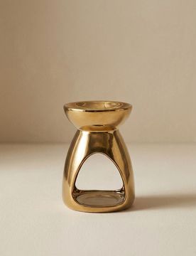 Bruciaessenze in ceramica per tealight - oro