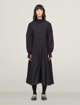 Y-3 GRADIENT 3 STRIPES NYLON TRACK DRESS S Black