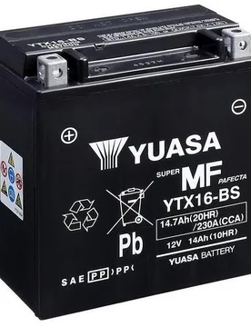 Batteria Moto ytx16 (Sigillata attivata - Factory seal taglia un - Yuasa - FashionsVida