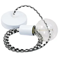 Cables Suspension Luminaire Rp04 Bicolored 2 M Black / White One Size