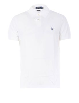 Polo bianca custom slim fit