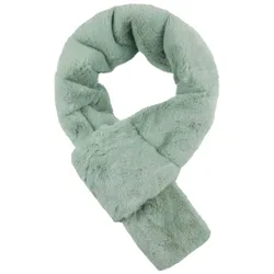 Fake Fur Scarf by - mint green - Damen - Size: One Size