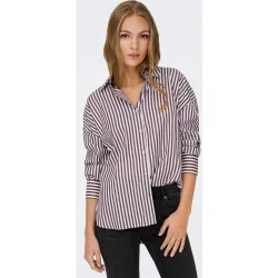 Camisa de mujer de manga larga y cierre de botones