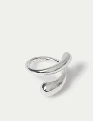 M&S Skinny Twist Ring Silver female