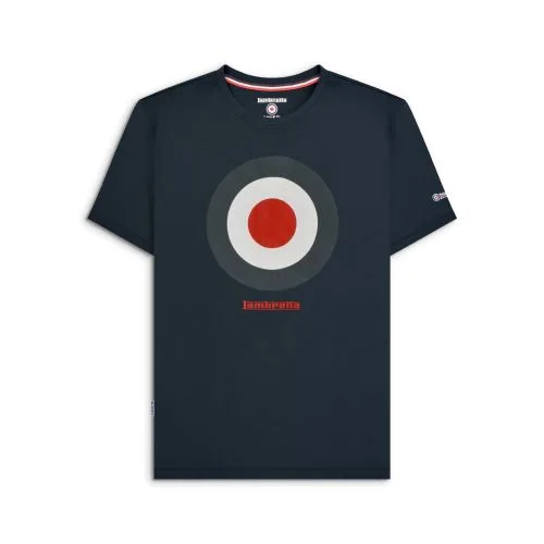 Mens Navy Target T-Shirt - Male - Navy - Medium - Lambretta - FashionsVida