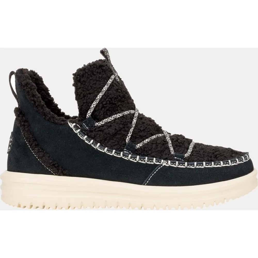 Botas de mujer en ante y empeine de borreguito - HeyDude - FashionsVida