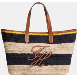 Bolso estilo tote de mujer con estampado de rayas