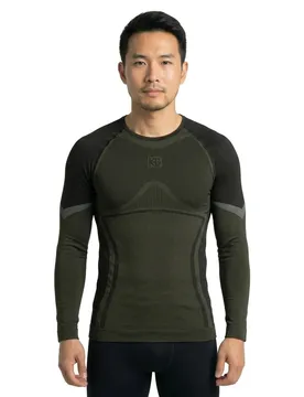T-shirt à Manches Longues North Double Layer Green M