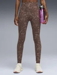 Cloudspun Printed High Waisted Leggings Brown female