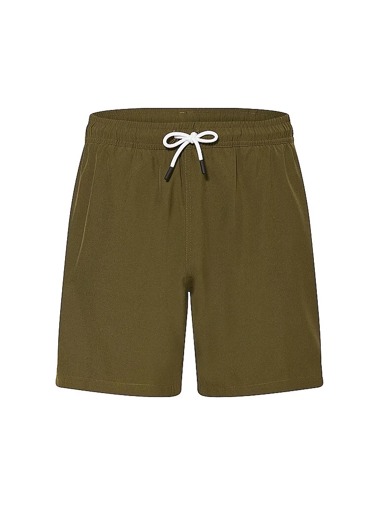 Pantaloncini da bagno da uomo Solid oliva S - Paul - FashionsVida