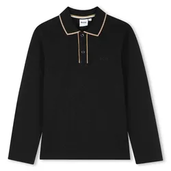 Polo A Maniche Lunghe J53379 Black 12 Anni