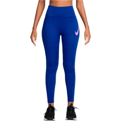 Dri-fit tempo malla larga running mujer Azul (S)