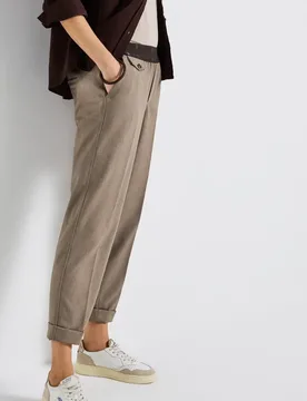Chino mit Tapebund female Braun - Street One - FashionsVida