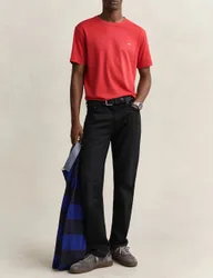 Pure Cotton Embroidered Logo T-Shirt Red male