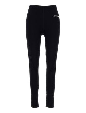 Leggings con logo ed elastico in vita