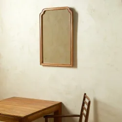 Espejo de pared rectangular de madera de mango Topeka