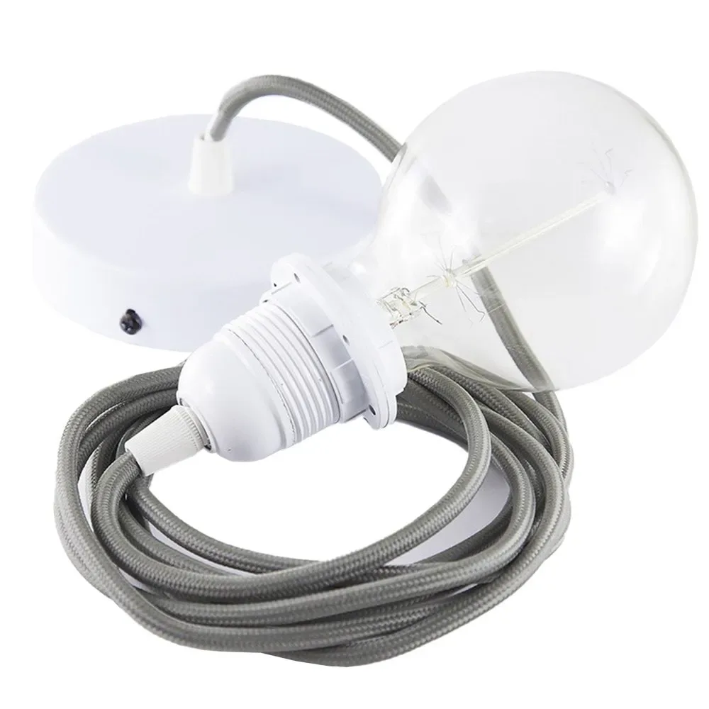 Cables Lampe Suspendue Pendel Pour Abat-jour Rm03 2 M Grey / White One Size - Creative - FashionsVida
