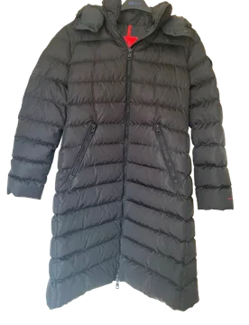 Moncler Black Long Coat - Moncler - FashionsVida