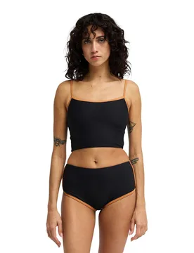 Tanlines Textured Contrast Trim Swim Shorts Black female - Billabong - FashionsVida