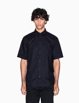 Para hombre. XM001935AF16631UB101 Camisa Jacquard (M), Casual, Algodón, Manga corta