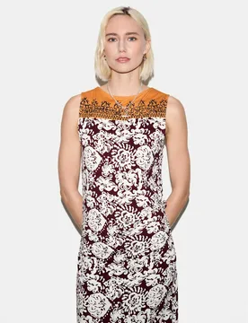 Jersey Batik Top Burgundy Mix female - Jigsaw - FashionsVida