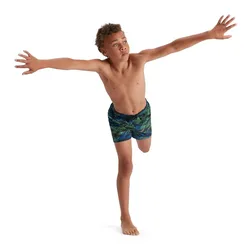Printed 13´´ Swimming Shorts Black / Blue Flame / Neon Absinthe / Mercurial Blue 4-5 Years Boys