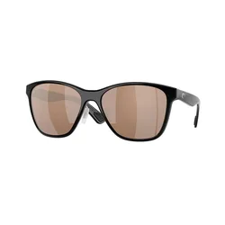 Luna Nueva Polarized Sunglasses Black Copper Silver Mirror 580G/CAT3 Women