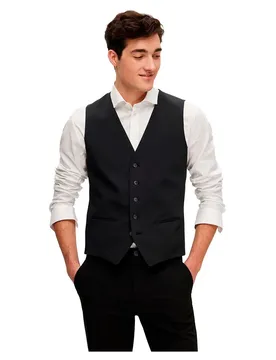 Gilet Liam Slim Fit Black 48