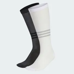 CALZE SHEER HIGH CREW 2 PAIA 43-45 White / Black