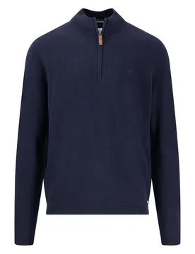Maglione Con Mezza Zip Air Cotton Navy S
