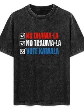 No Drama-la, Vote Kamala T-Shirt Work Daily Short Sleeve Top - Aliexpress - FashionsVida