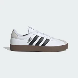 Unisex Vl Court 3.0 Shoes - White & Black Leather - Size Uk 9