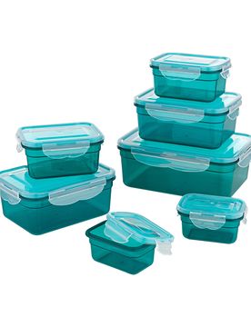 Frischhaltedosen-Set "Klick-it", 14-teilig blau transparent