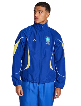 Brazil Men Track Tops - Blue - Size S - Poly Woven - Blue - Size: Small - Jordan - FashionsVida