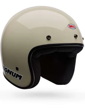 Casco Moto Cafè Racer MAGNUM Solid Vintage Bianco taglia M - Bell - FashionsVida