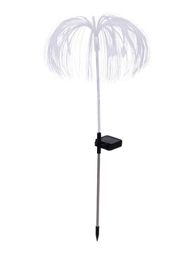 Solar-Gartenstecker „Qualle“ schwarz weiss